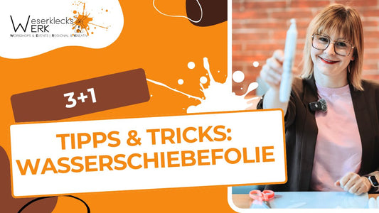 Wasserschiebefolie auf Kerzen
