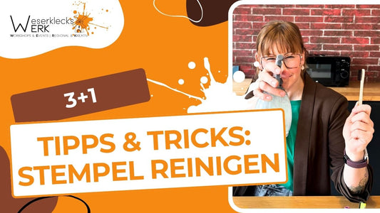 Stempel richtig reinigen - wasserfeste Stempelfarbe