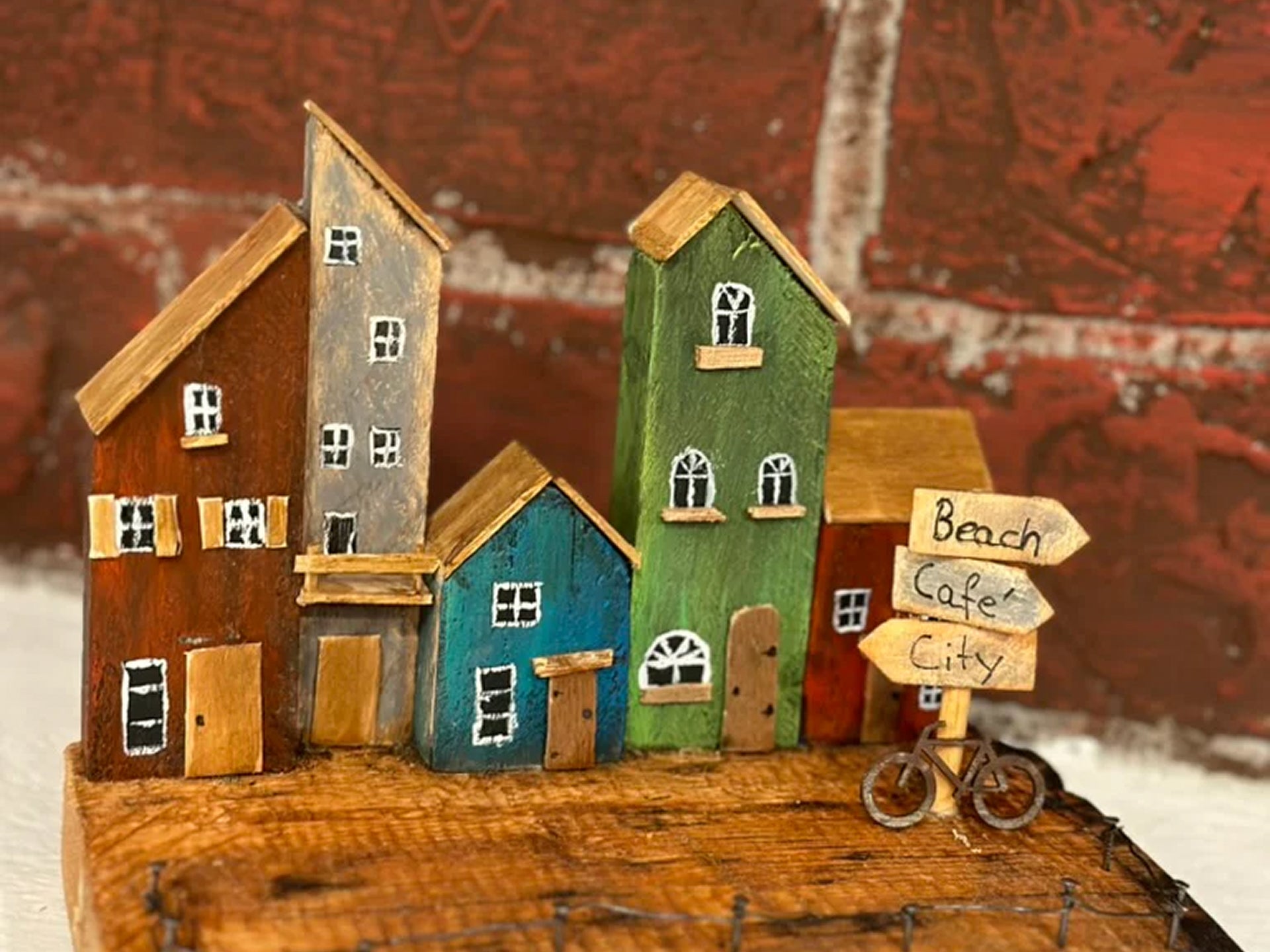 Holz Häuser im Kreativ Workshop